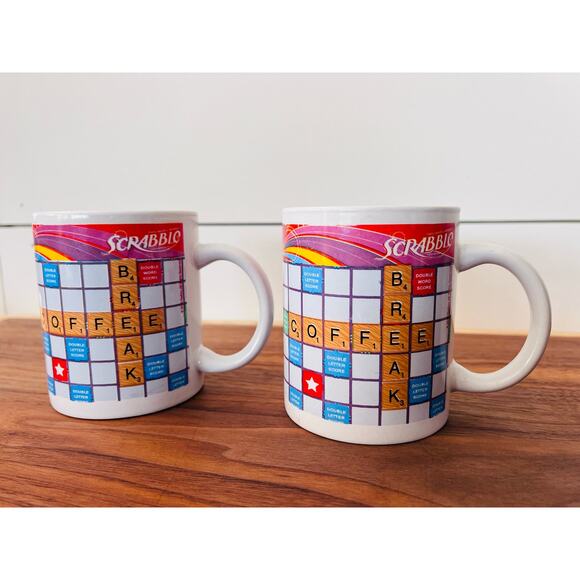 Scrabble Game "Coffee Break / Hot Stuff" Mugs (2) - Picture 8 of 14